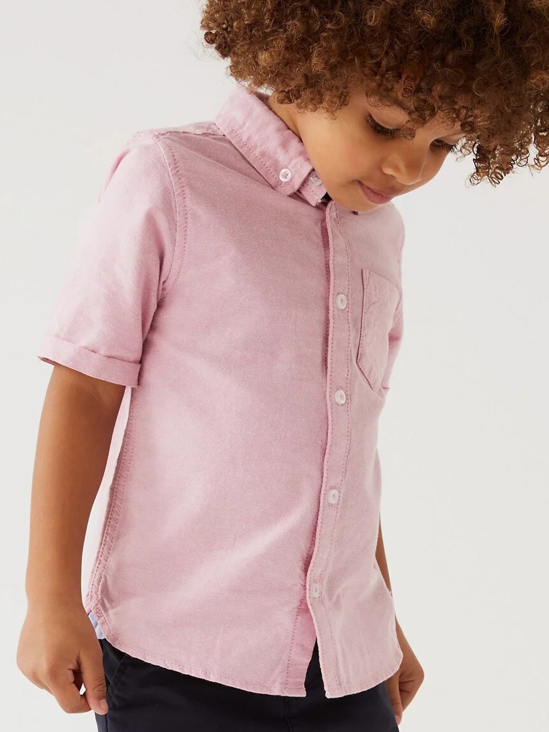 

Marks & Spencer Boys Oxford Casual Pure Cotton Shirt, Pink
