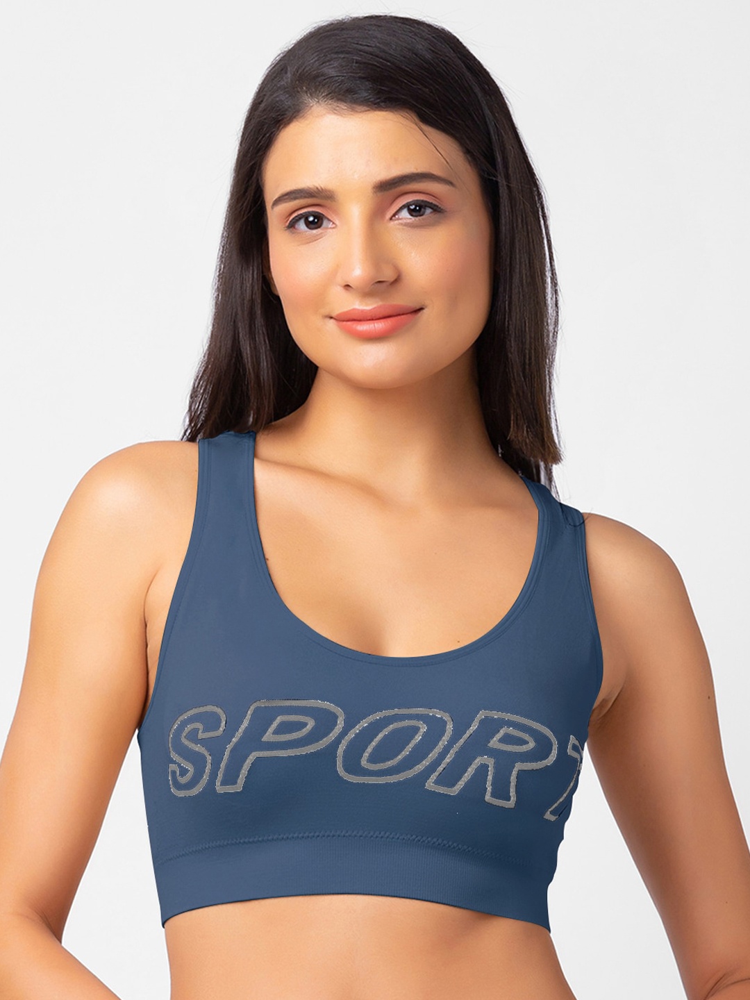 

FashionRack Removable Padding Non-Wired Running Workout Bra, Blue