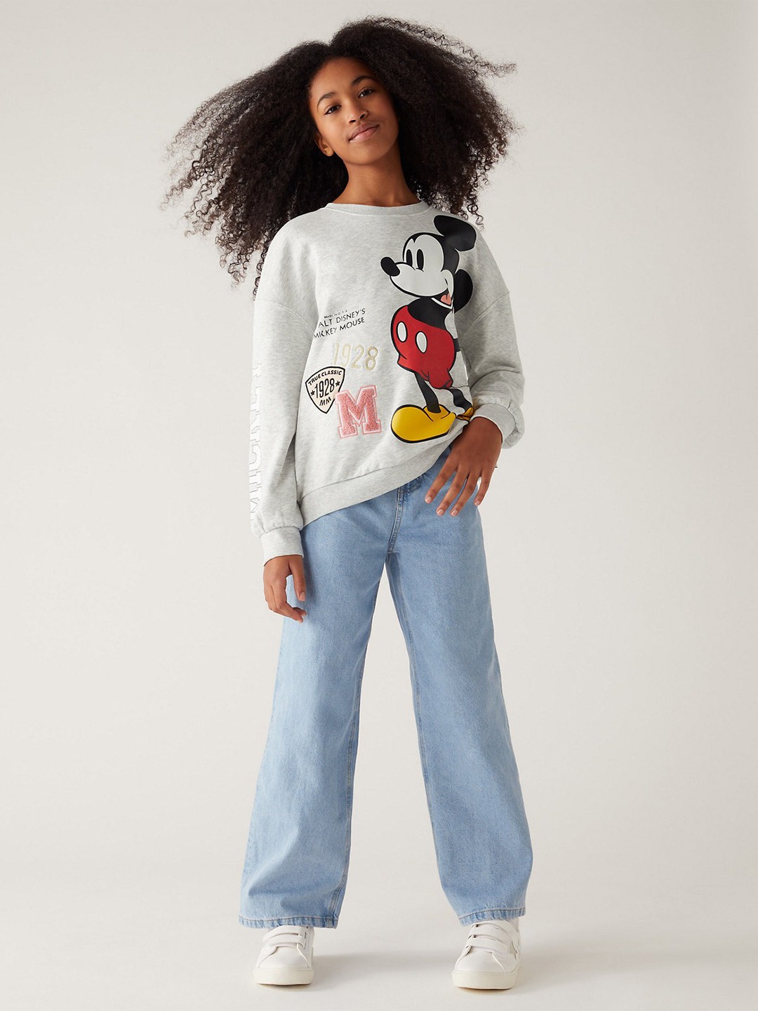 

Marks & Spencer Girls Mickey Mouse Printed Sweatshirt, Grey