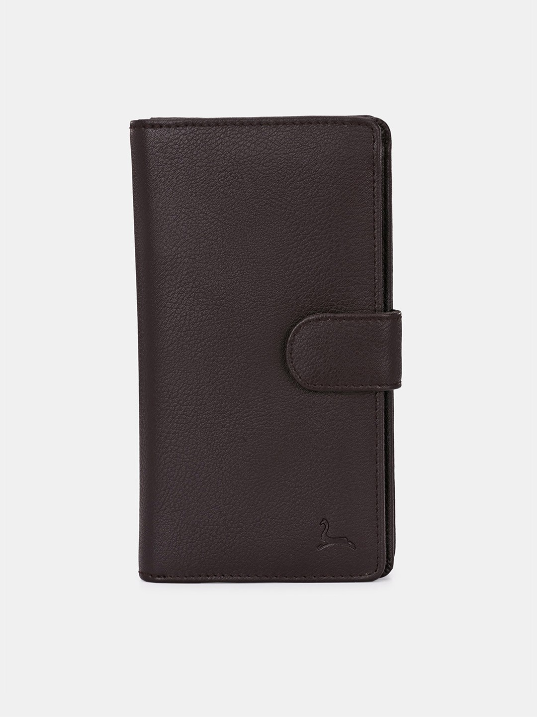 

Pacific Gold Women Leather Zip Around Wallet, Brown