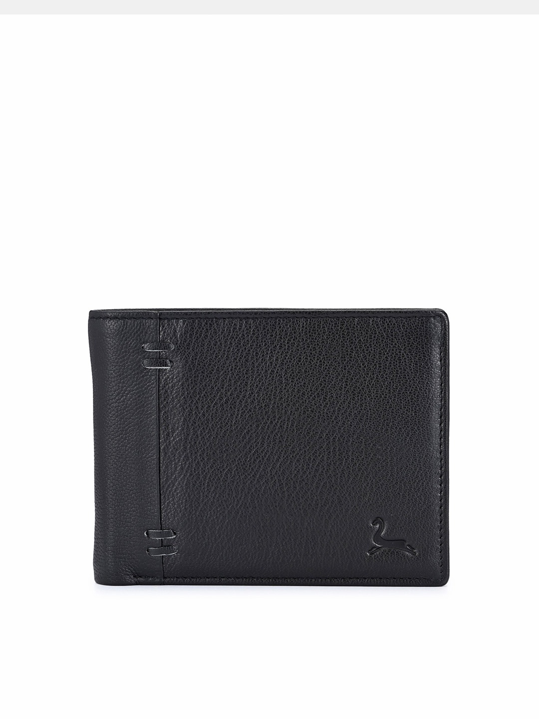 

Pacific Gold Men Leather Two Fold Wallet with SD Card Holder, Black