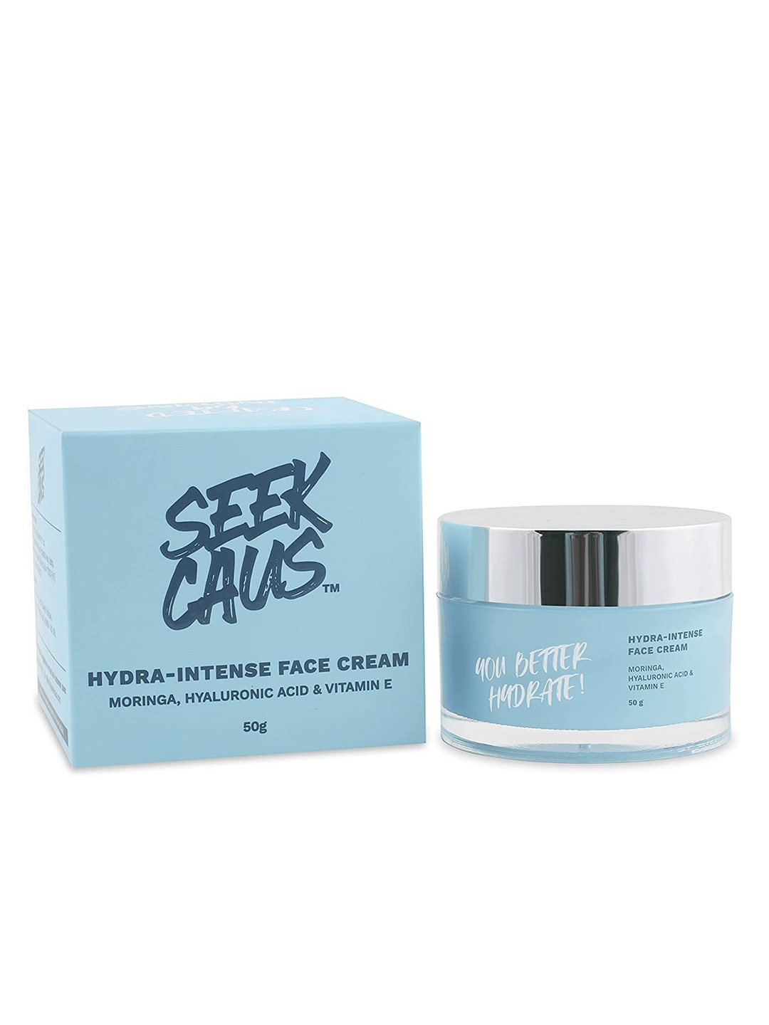 

SEEKCAUS Hydra-Intense Acne Care Face Cream - 50g, Blue