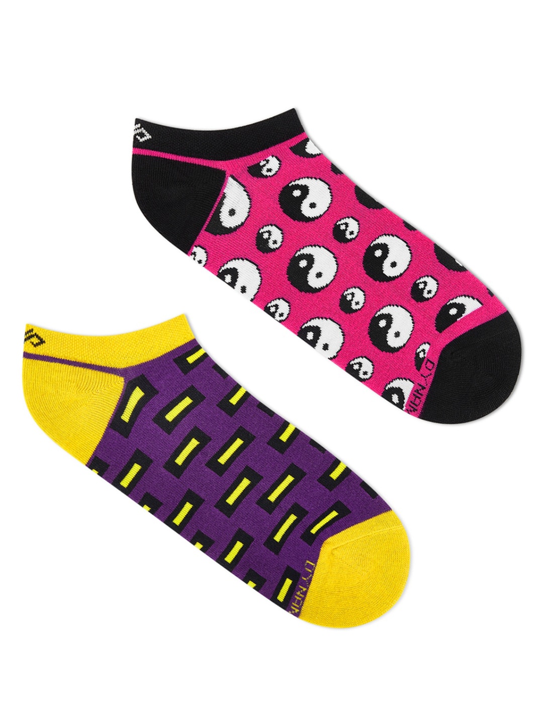 

Dynamocks Pack Of 2 Patterned Ankle-Length Socks, Pink