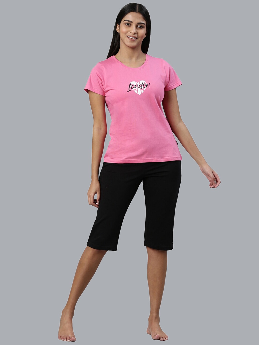 

Pepe Jeans Typography Printed Pure Cotton Night Suit, Pink