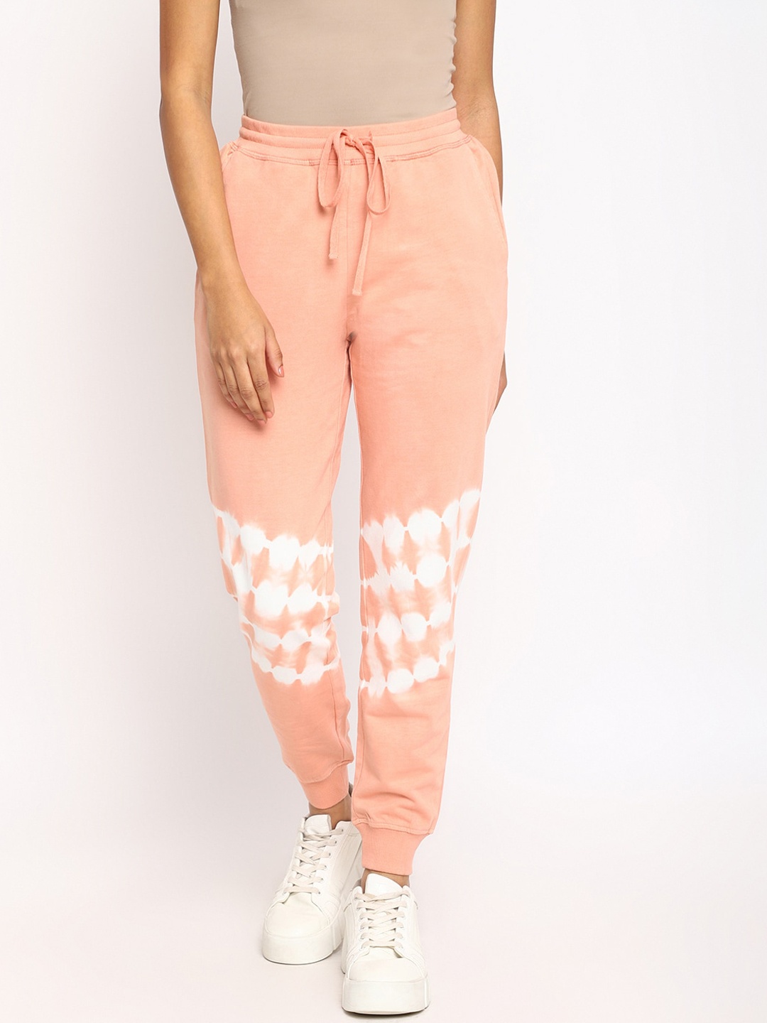 

Fabindia Women Dyed Regular Fit Cotton Joggers, Pink