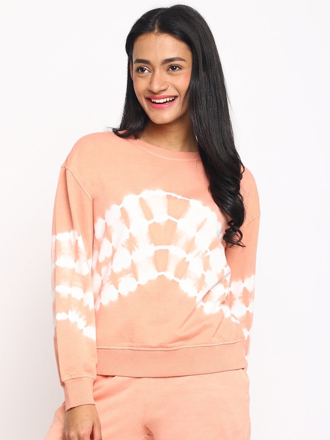 

Fabindia Tie And Dyed Cotton Pullover, Peach