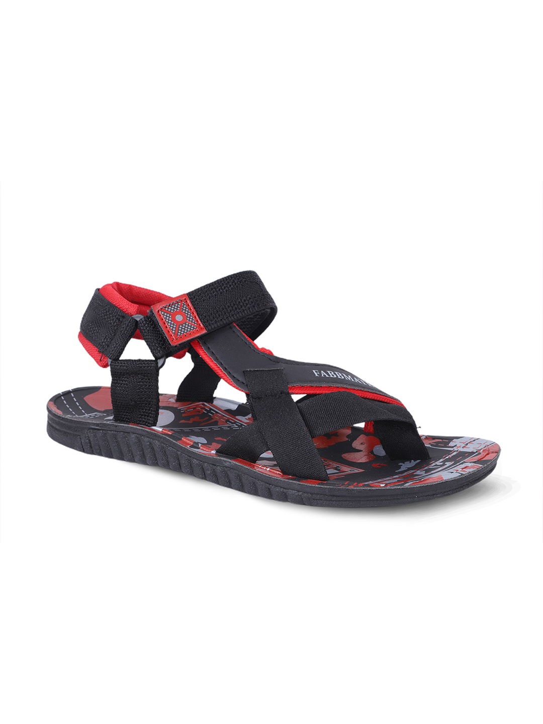 

FABBMATE Men Velcro Comfort Sandals, Black