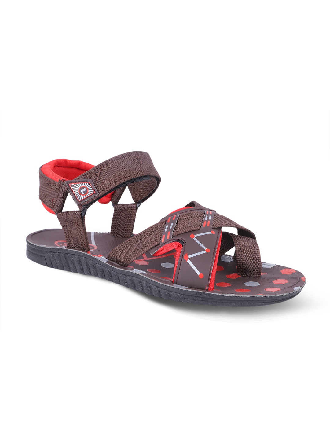 

FABBMATE Men Velcro Comfort Sandals, Brown