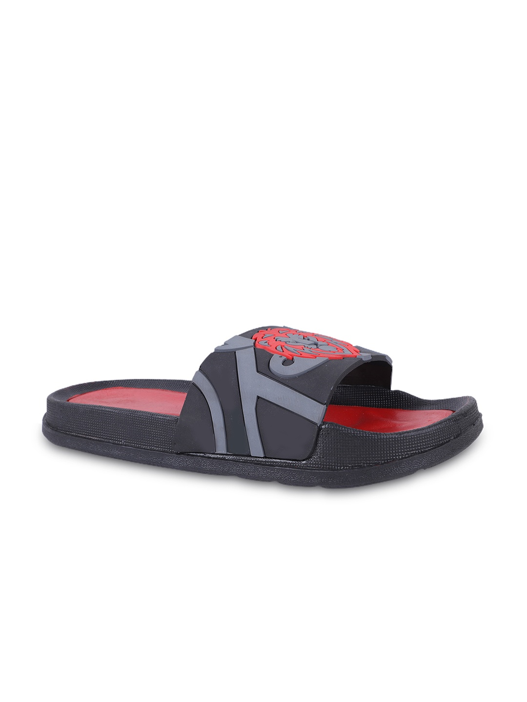 

FABBMATE Men Printed Open Toe Sliders, Red