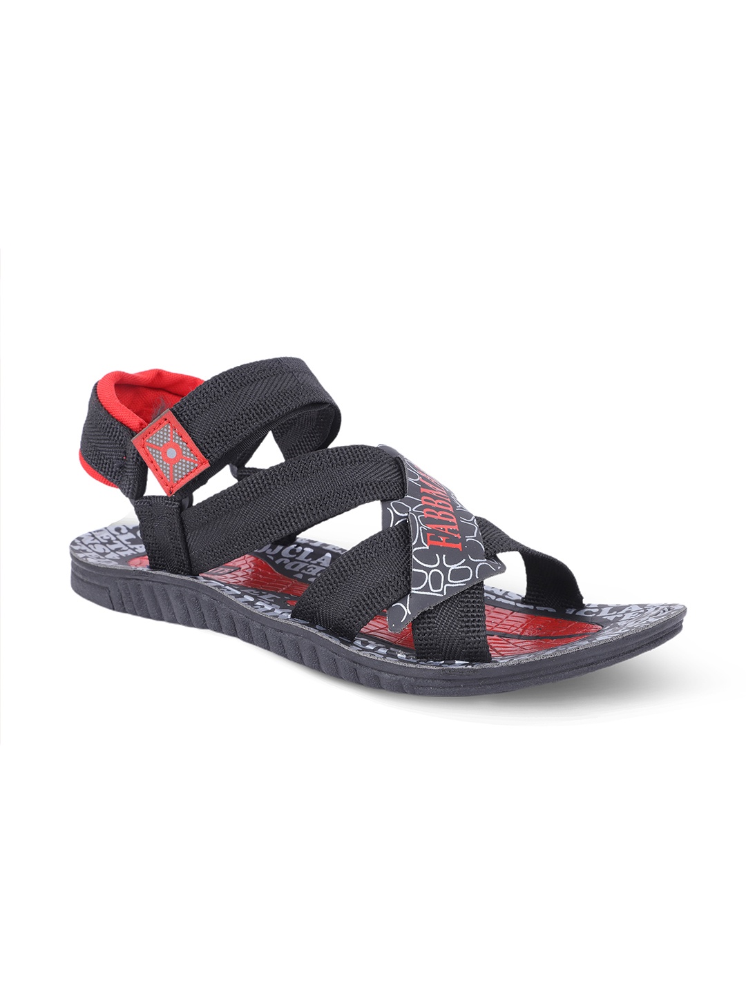 

FABBMATE Men Synthetic Sports Sandals, Black