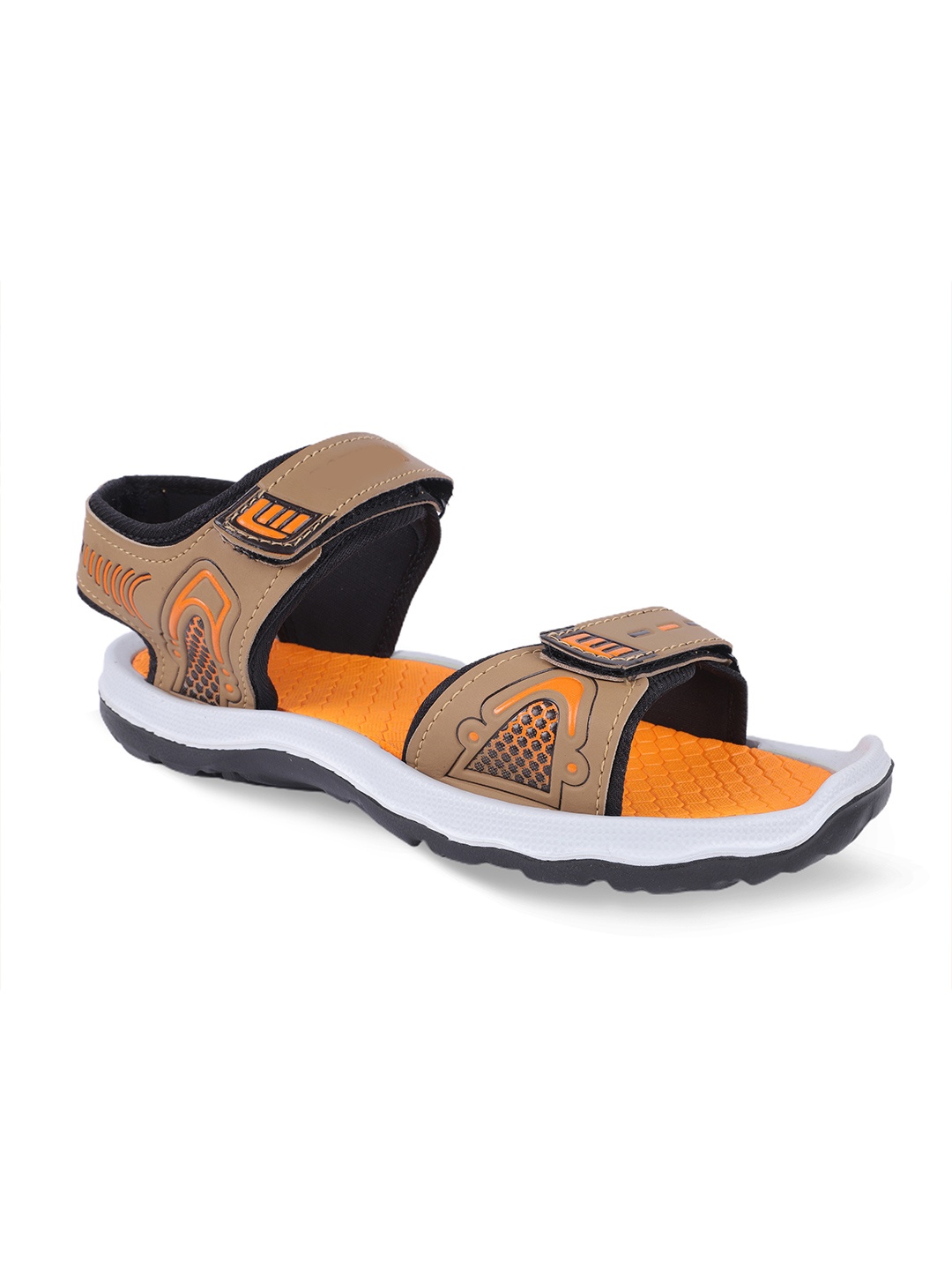 

FABBMATE Men Velcro Comfort Sandals, Orange