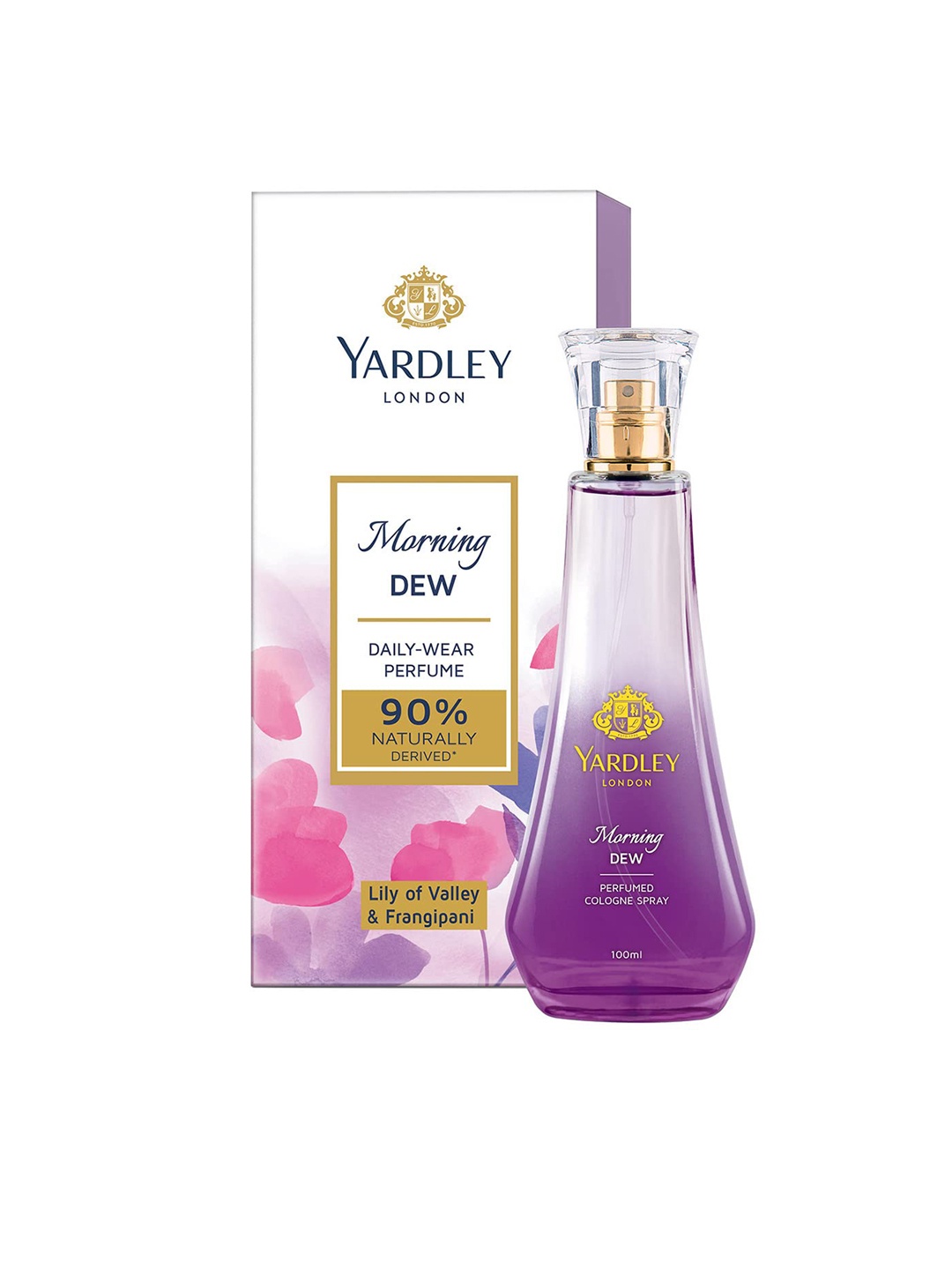 

YARDLEY LONDON Morning Dew Lily of Valley & Frangipani Perfumed Cologne Spray - 100 ml, Purple