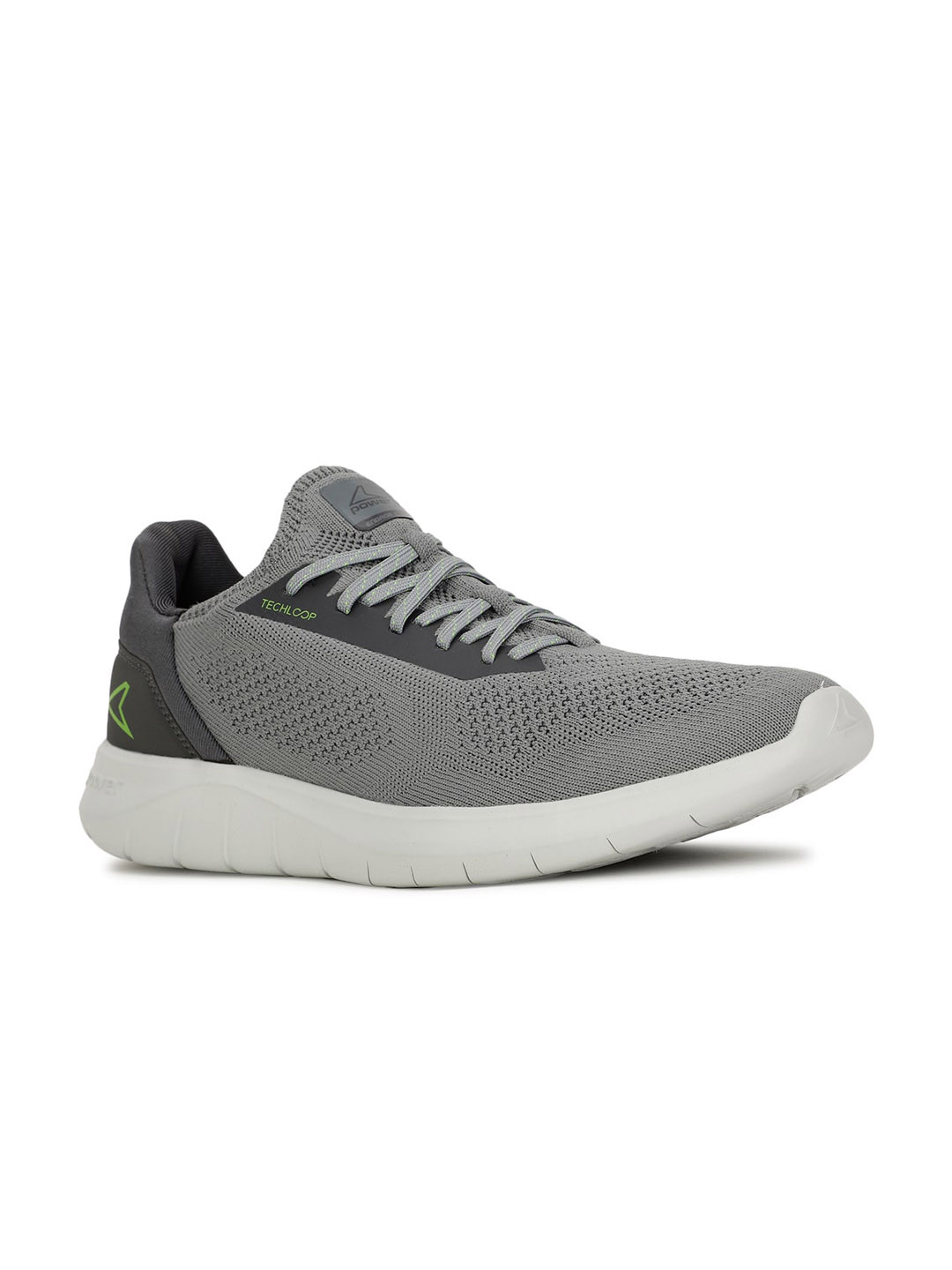 

Power Men Woven Design Comfort Insole Textile Sneakers, Grey