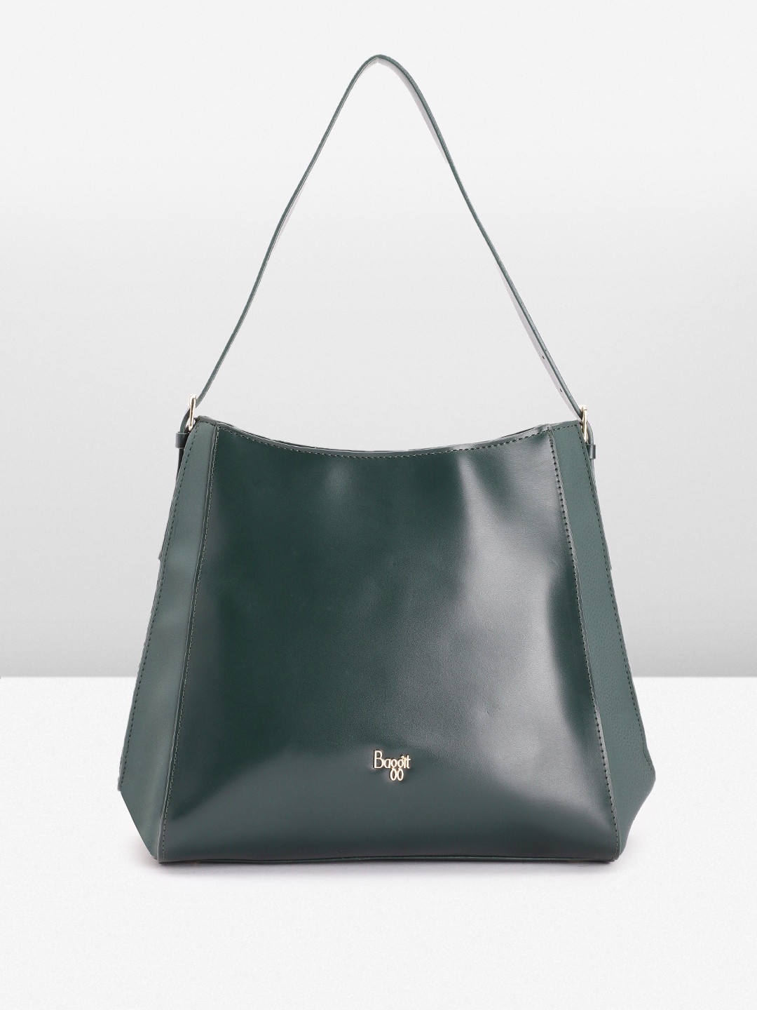 

Baggit Panelled Hobo Bag, Green