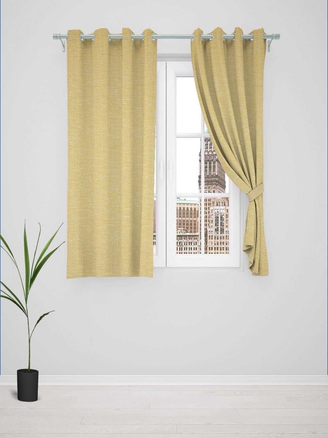 

Just Home Summer 2023 Green 2 Pieces Room Darkening Window Curtains