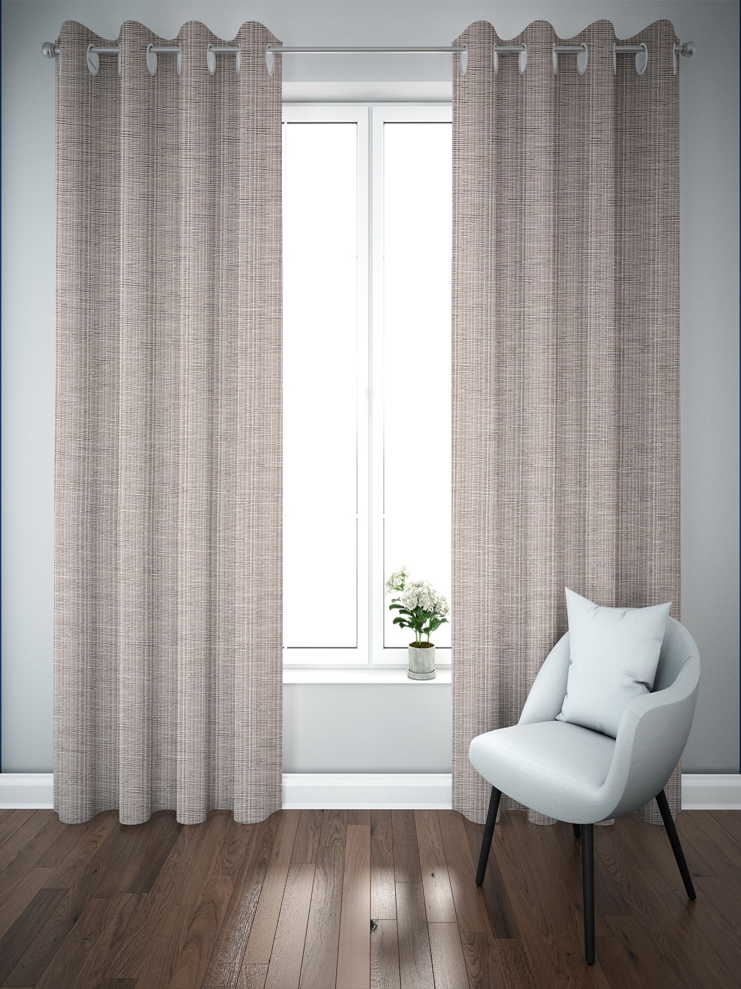 

Just Home Summer 2023 Grey 2 Pieces Room Darkening Long Door Curtains