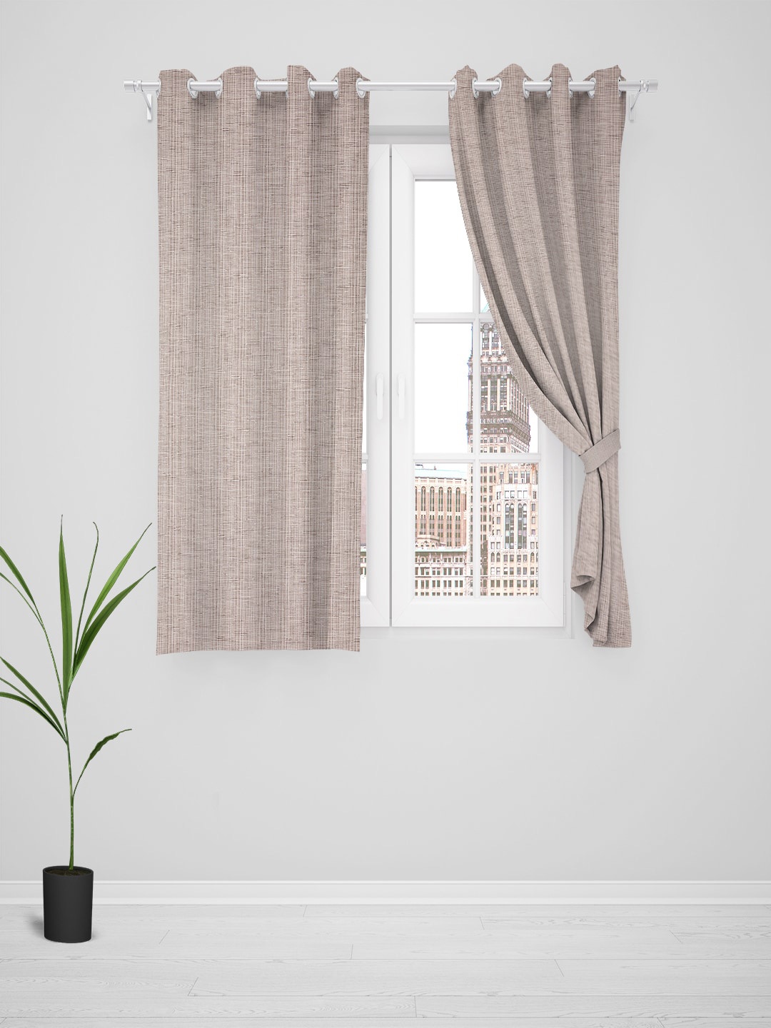 

Just Home Summer 2023 Grey 2 Pieces Room Darkening Window Curtains