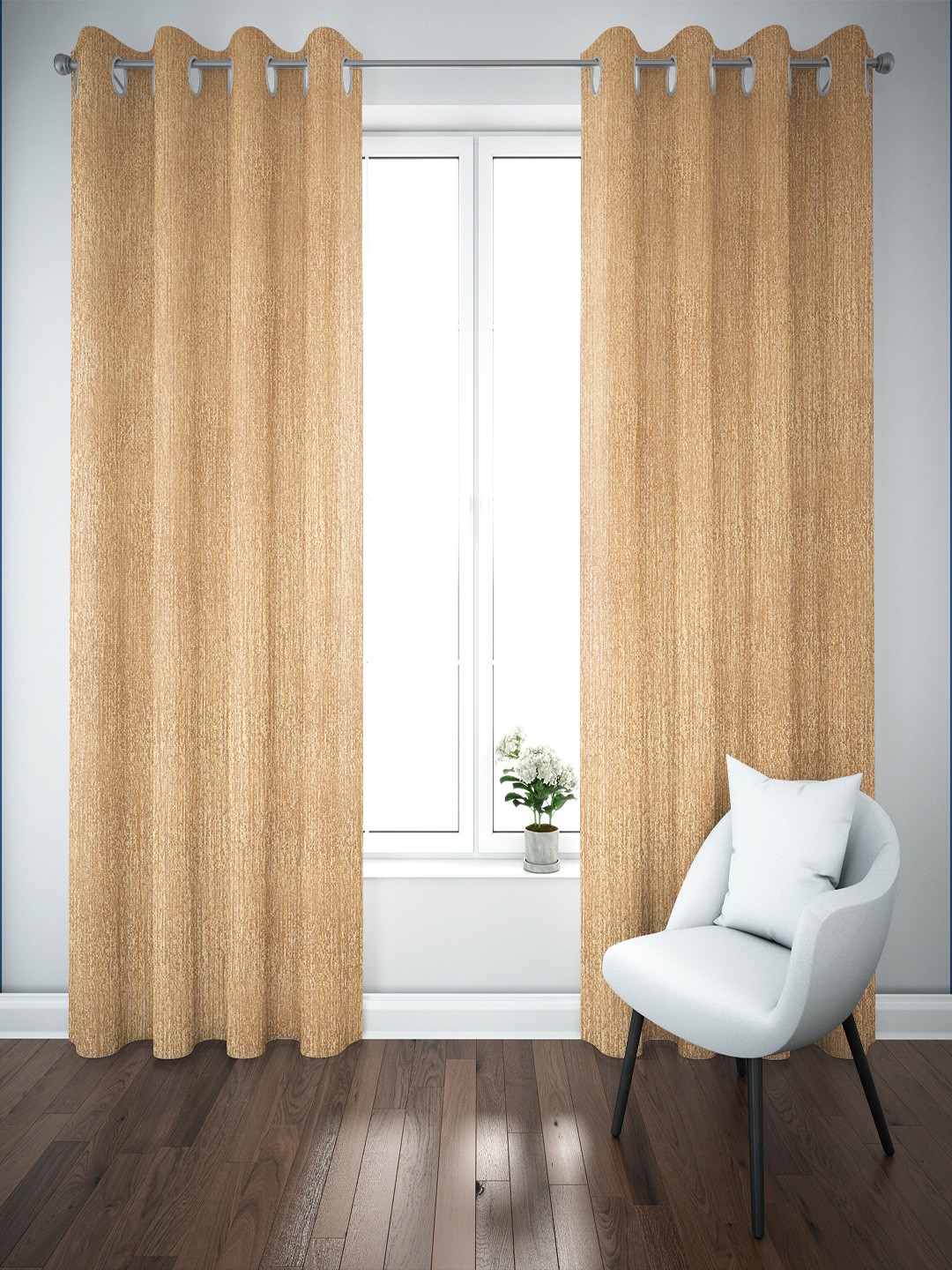 

Just Home Summer 2023 Yellow 2 Pieces Room Darkening Long Door Curtain