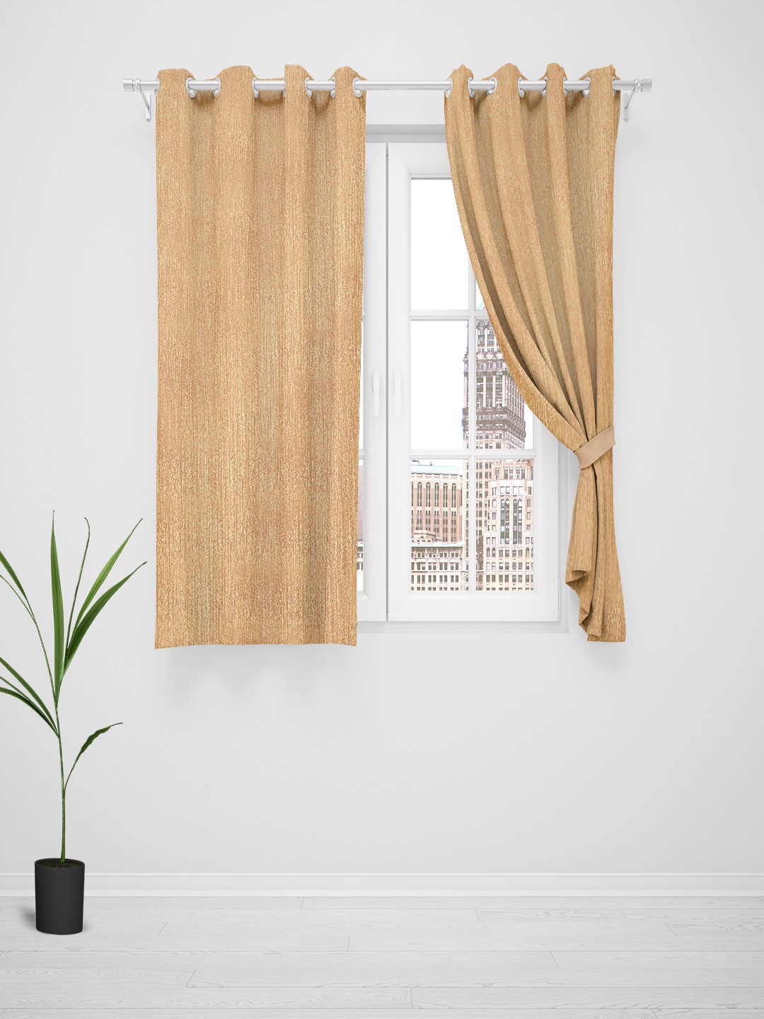 

Just Home Summer 2023 Yellow 2 Pieces Room Darkening Window Curtains