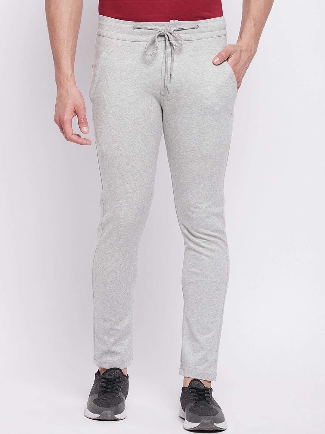 

NEVA Men Cotton Mid-Rise Regular Fit Track Pants, Grey