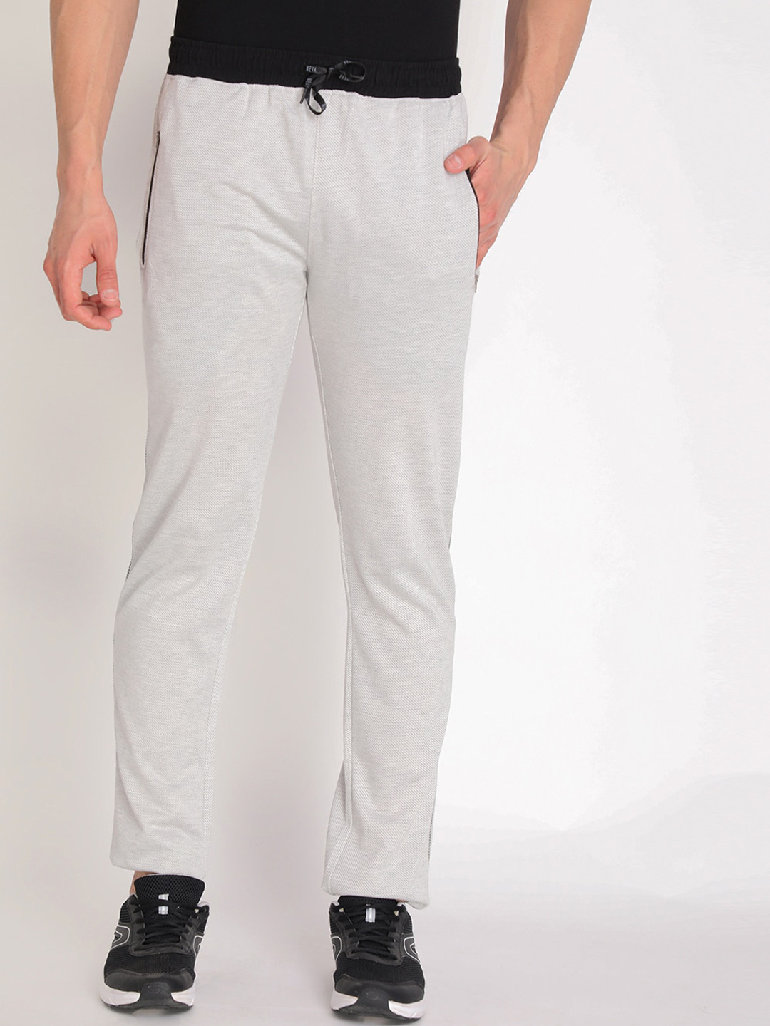 

NEVA Men Regular Fit Mid-Rise Track Pants, Grey