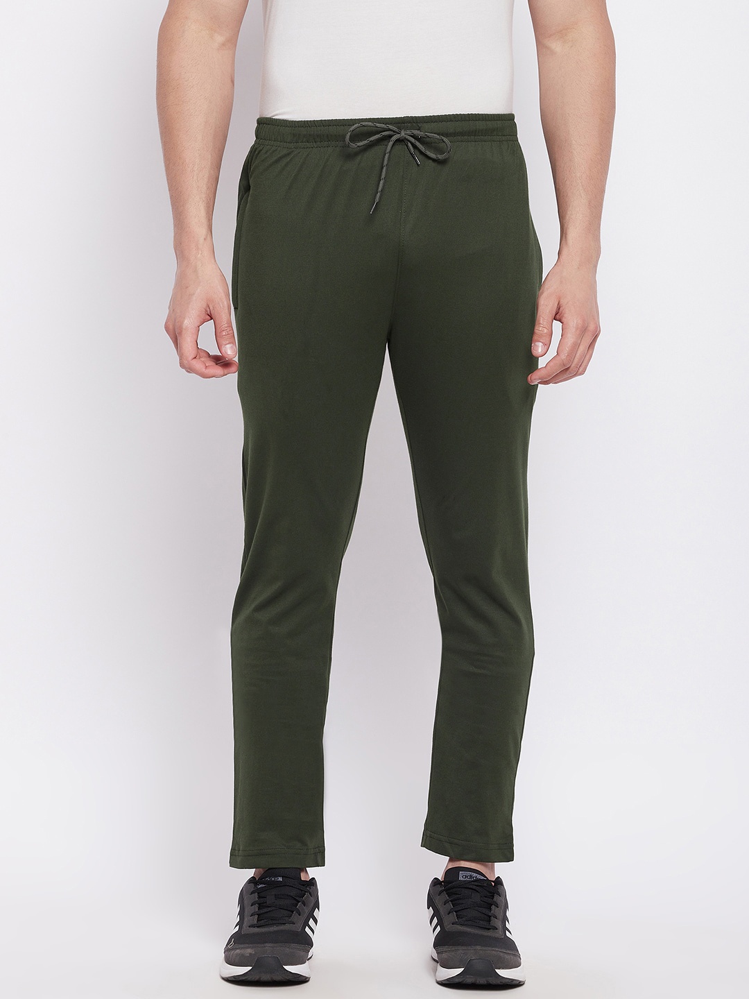 

NEVA Men Cotton Mid-Rise Regular Fit Track Pants, Olive