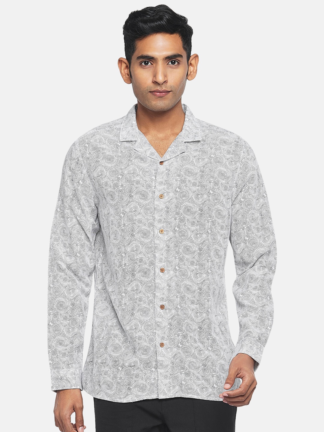 

7 Alt by Pantaloons Abstract Printed Casual Shirt, White