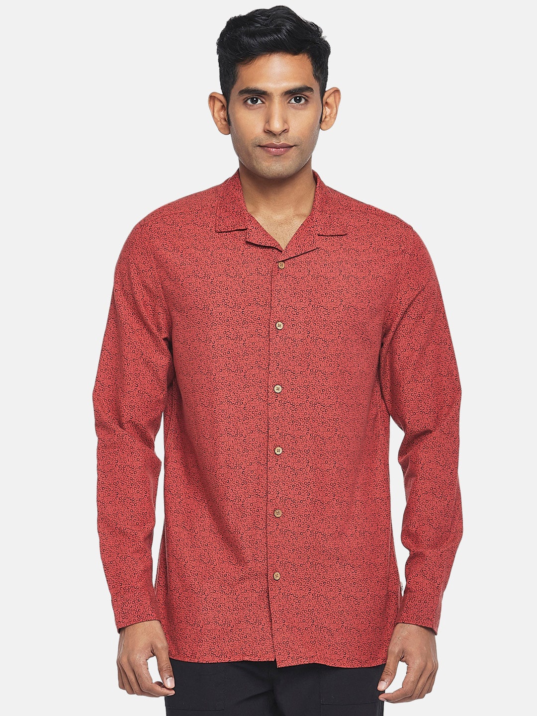 

7 Alt by Pantaloons Polka Dots Printed Casual Shirt, Red
