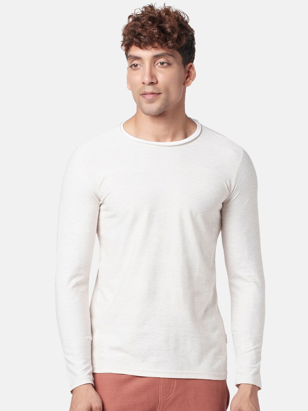 

7 Alt by Pantaloons Long Sleeves Slim Fit T-shirt, Off white