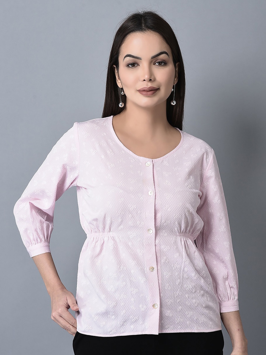 

CANOE Self Design Cinched Waist Top, Pink
