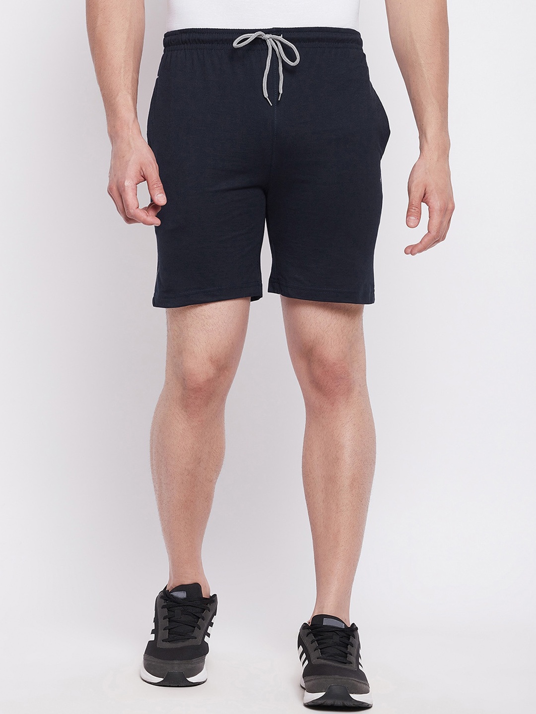

NEVA Men Cotton Mid-Rise Regular Fit Sports Shorts, Navy blue
