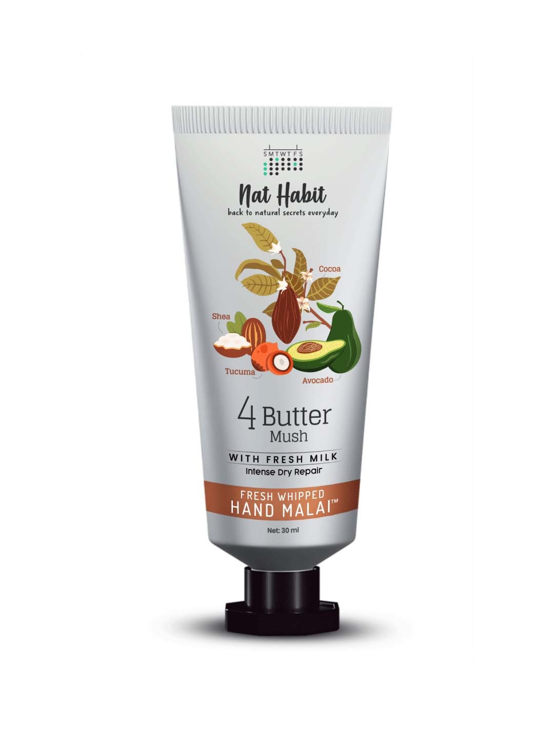 

Nat Habit 4 Butter Mush Intense Dry Repair Fresh Whipped Hand Malai Cream - 25 ml