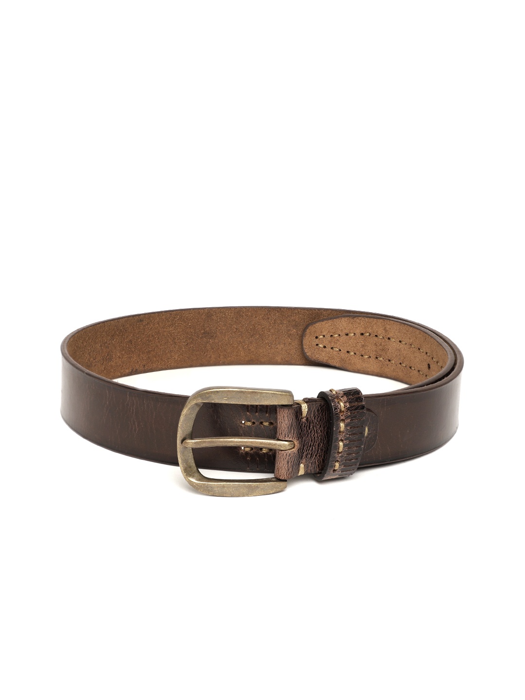 

Woodland Men Leather Belt, Coffee brown
