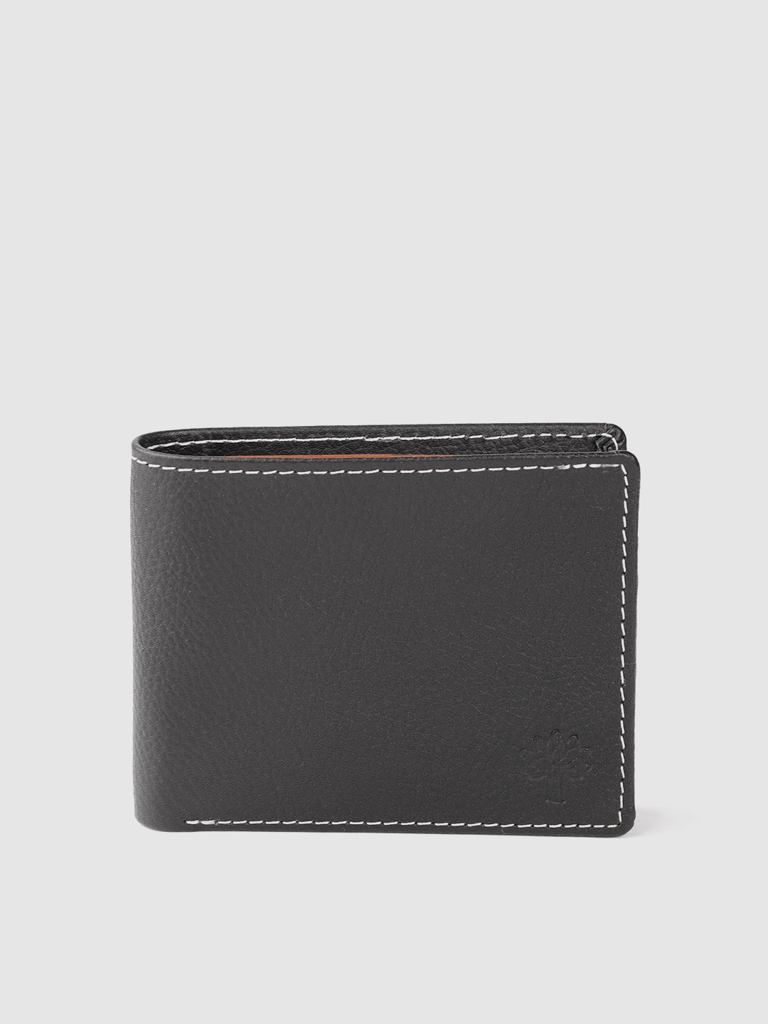 

Woodland Men Leather Two Fold Wallet, Black