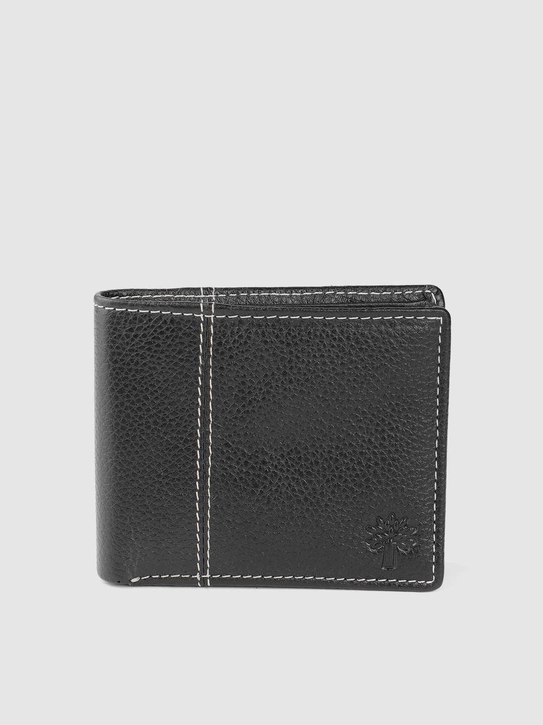 

Woodland Men Leather Two Fold Wallet, Black
