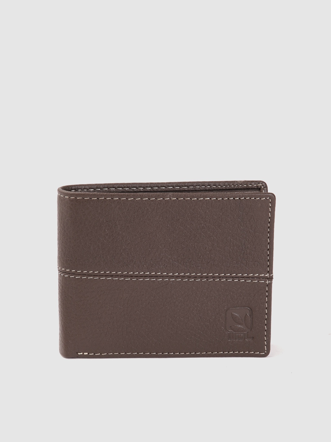 

Woodland Men Textured Leather Two Fold Wallet, Brown