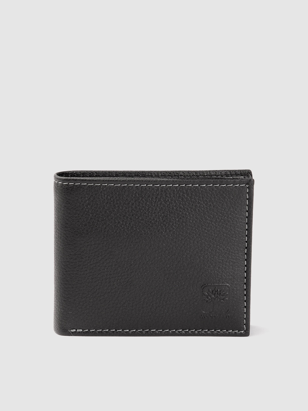 

Woodland Men Leather Two Fold Wallet, Black