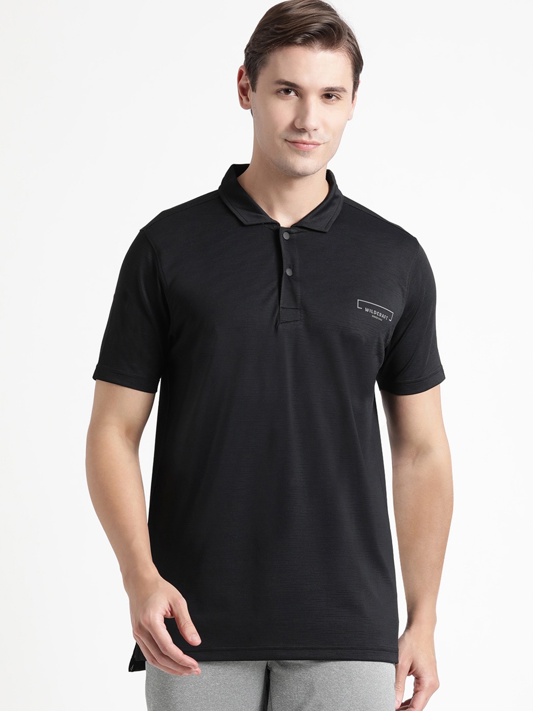 

Wildcraft Polo Collar Rapid Dry Sports T-shirt, Black