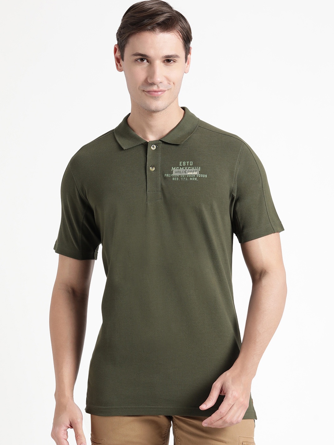 

Wildcraft Polo Collar Rapid Dry T-shirt, Olive