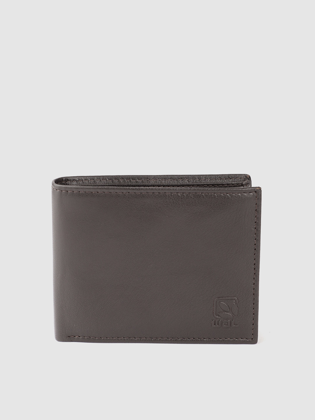 

Woodland Men Leather Two Fold Wallet, Coffee brown