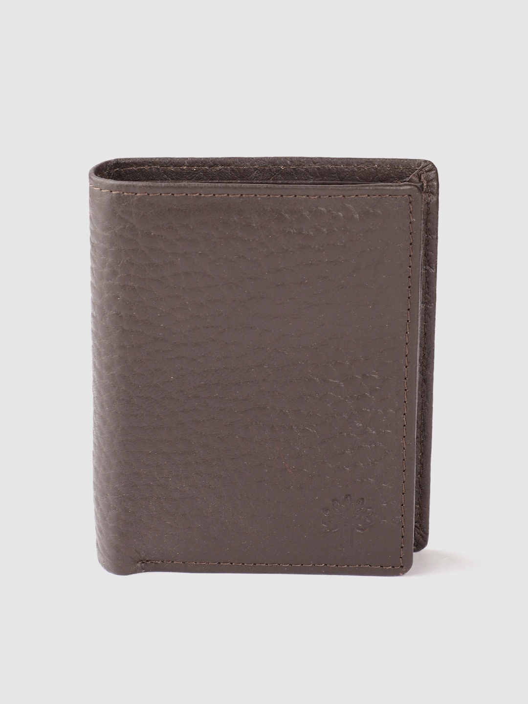 

Woodland Men Abstract Textured Leather Two Fold Wallet, Coffee brown