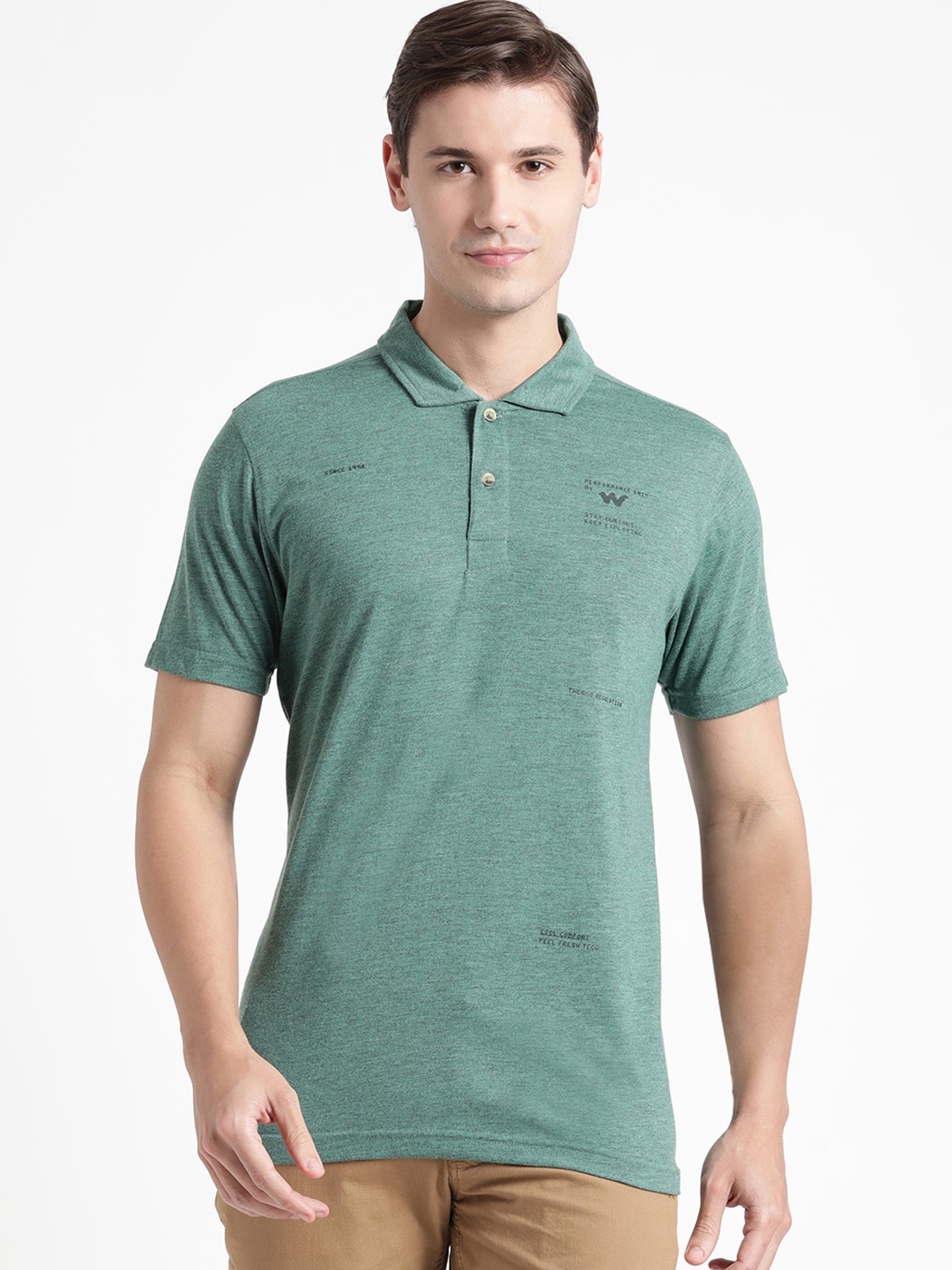 

Wildcraft Polo Collar Anti-Microbial Rapid-Dry Breathable Sports T-shirt, Teal