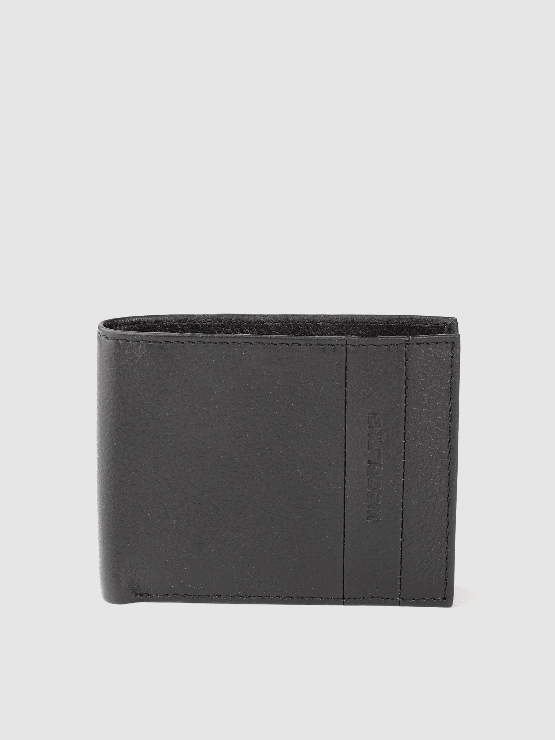 

Woodland Men Leather Two Fold Wallet, Black