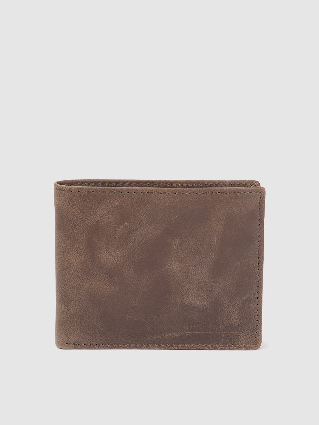 

Woodland Men Leather Two Fold Wallet, Brown