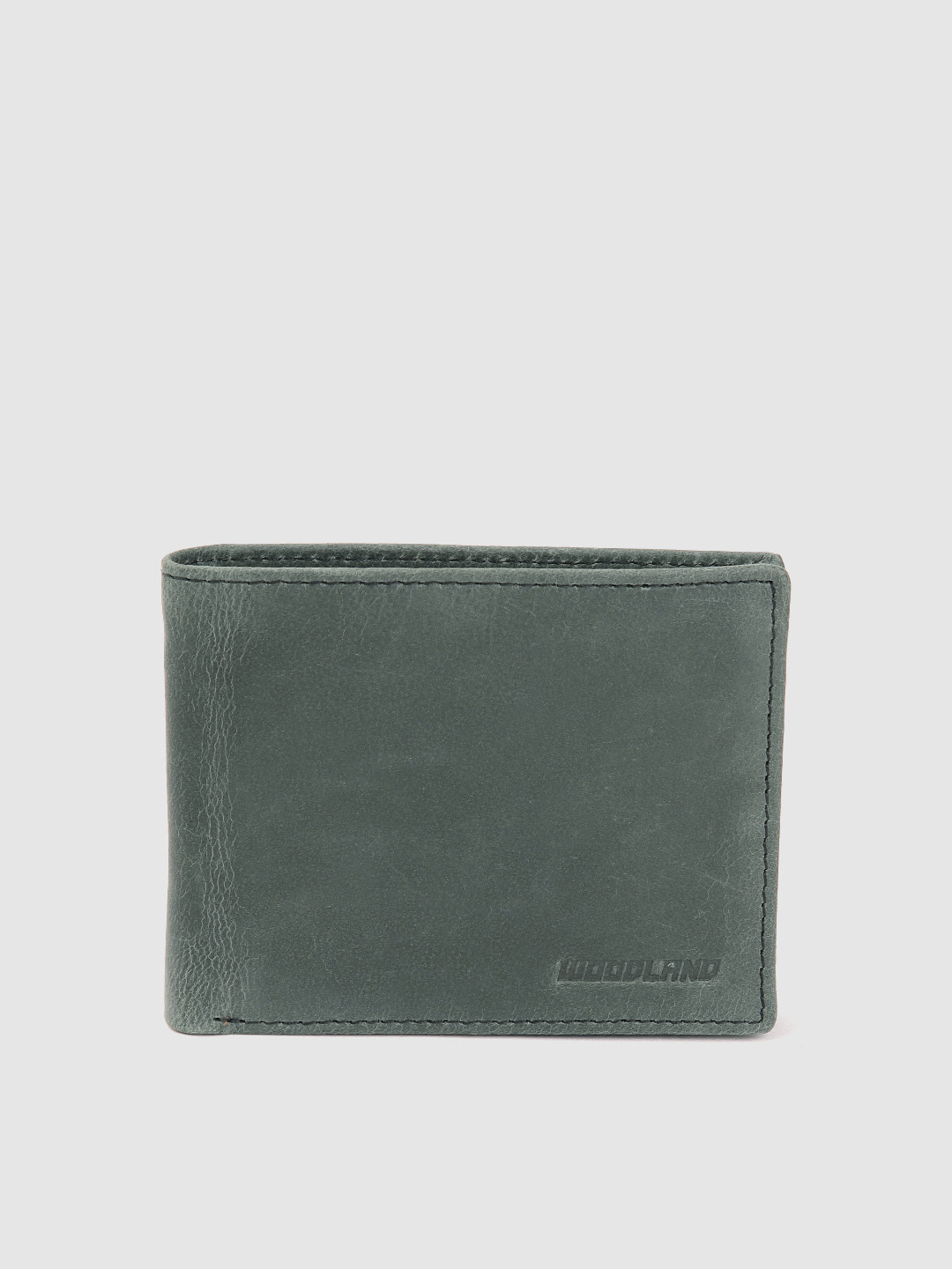 

Woodland Men Leather Two Fold Wallet, Olive