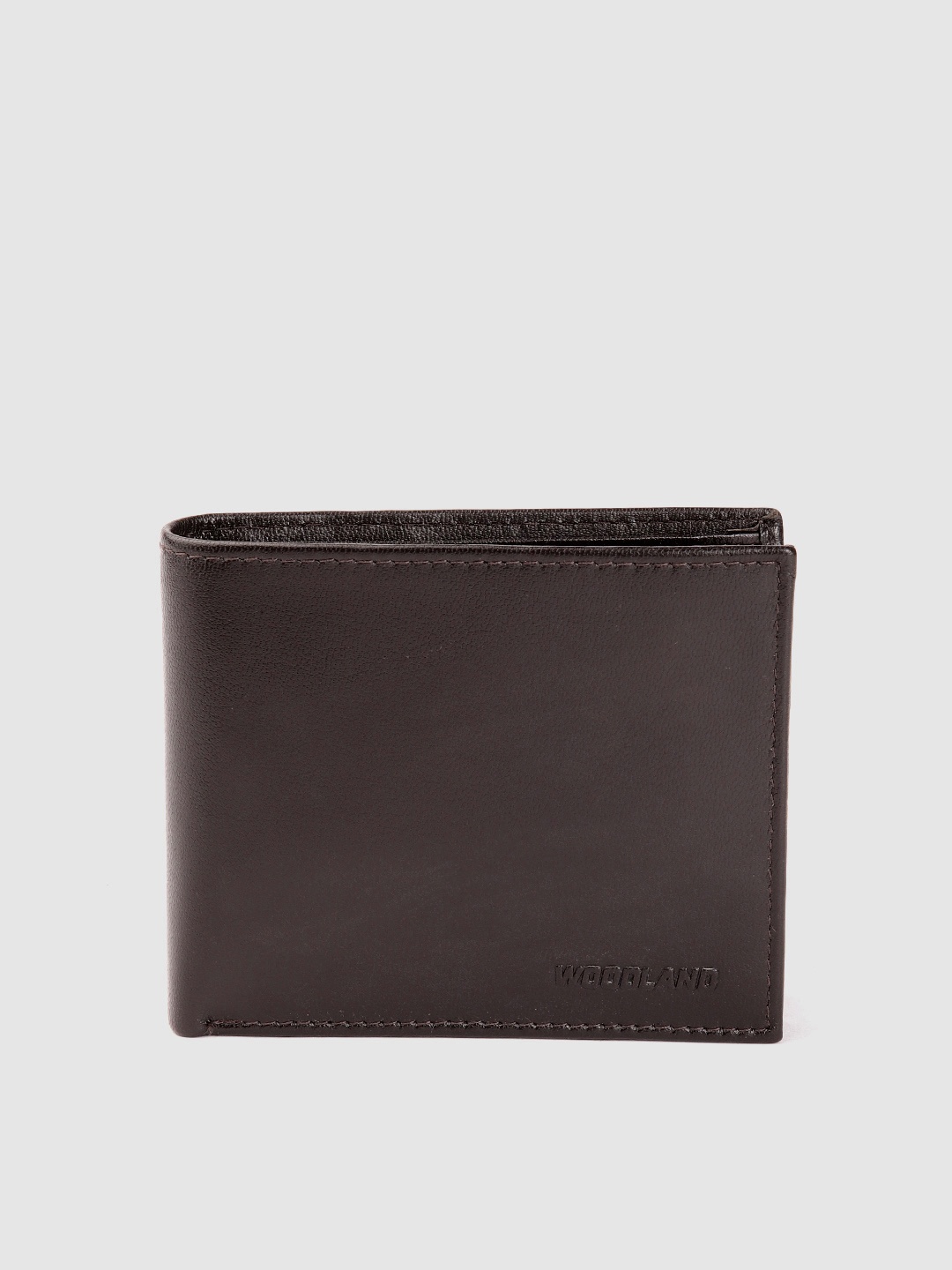 

Woodland Men Leather Two Fold Wallet, Coffee brown