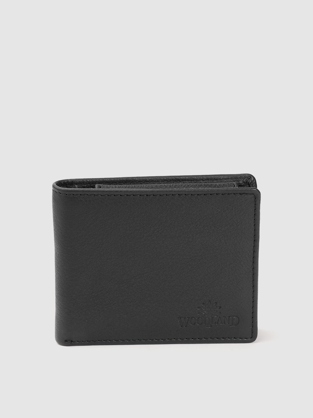 

Woodland Men Leather Two Fold Wallet, Black