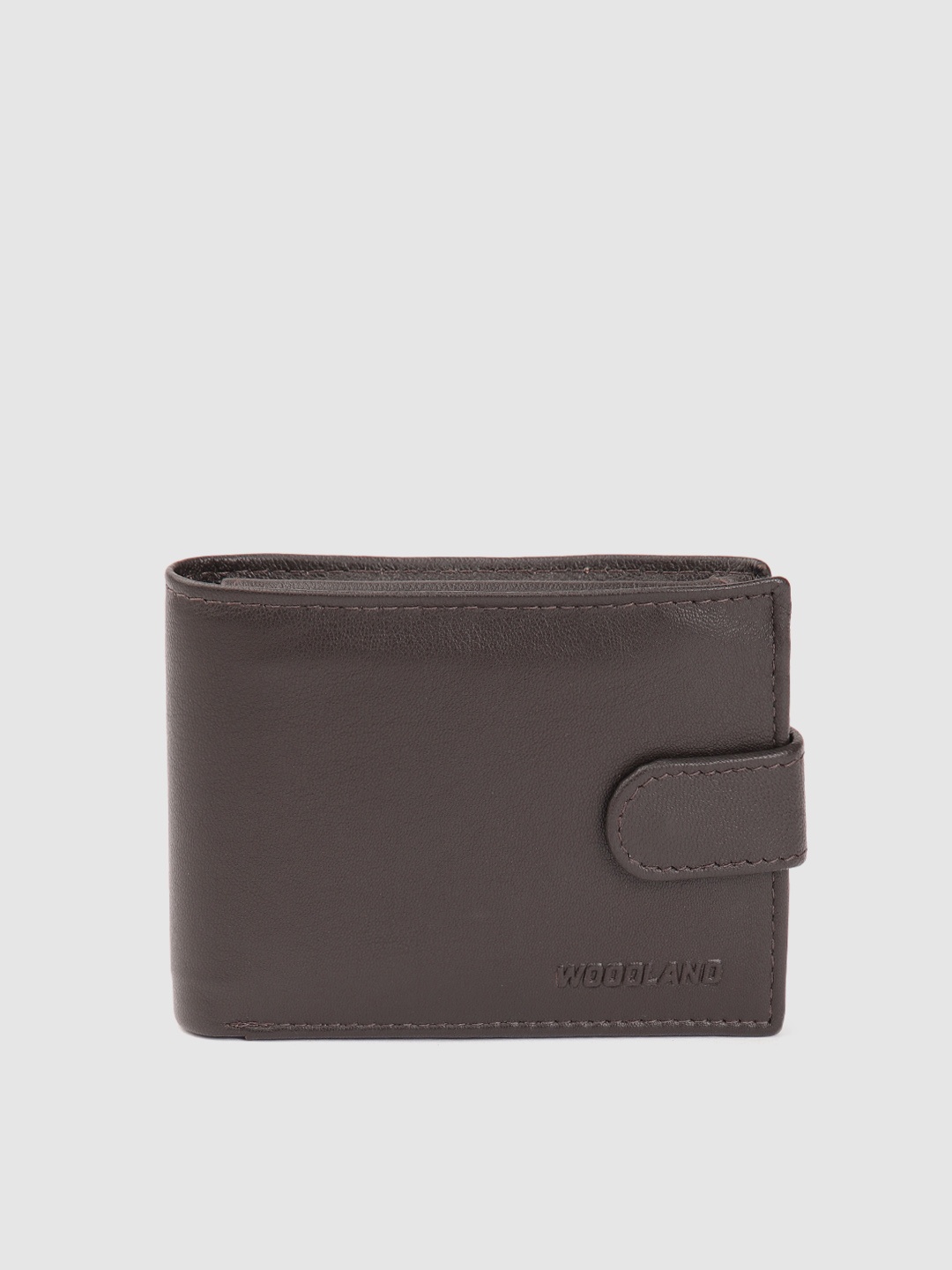 

Woodland Men Leather Two Fold Wallet, Coffee brown