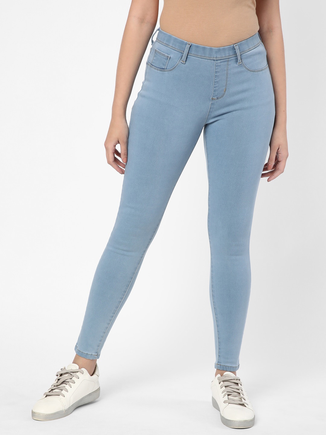 

R&B Women Skinny Fit Denim Jeggings, Blue