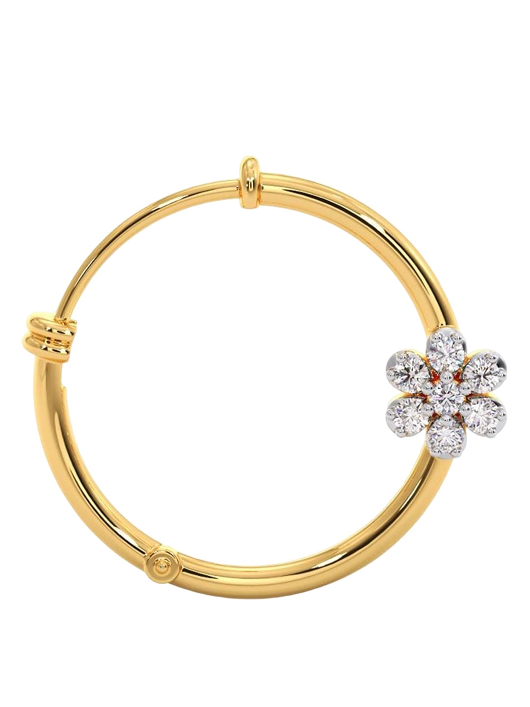 

CANDERE A KALYAN JEWELLERS COMPANY 18K Gold Diamond Nosepin, White